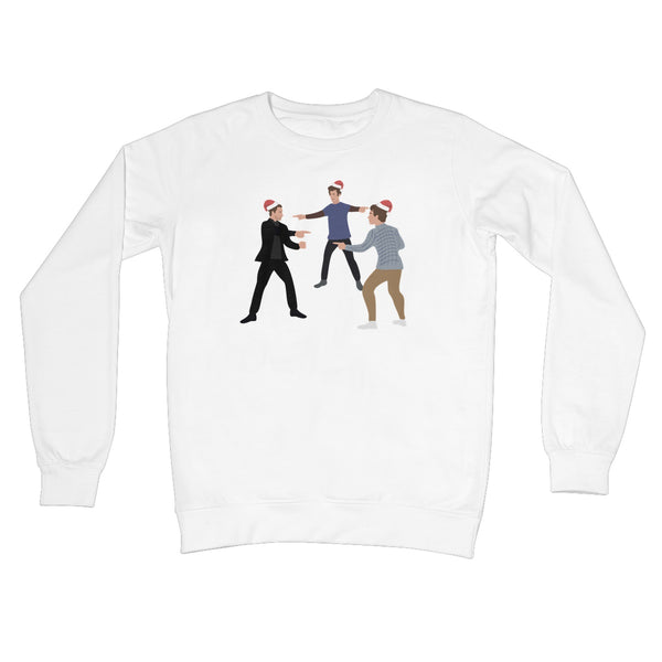 Spider Pointing Meme Christmas Jumper Sweater Funny Film Movie Andrew Garfield Tobey Maguire Tom Holland Fan Gift Crew Neck Sweatshirt