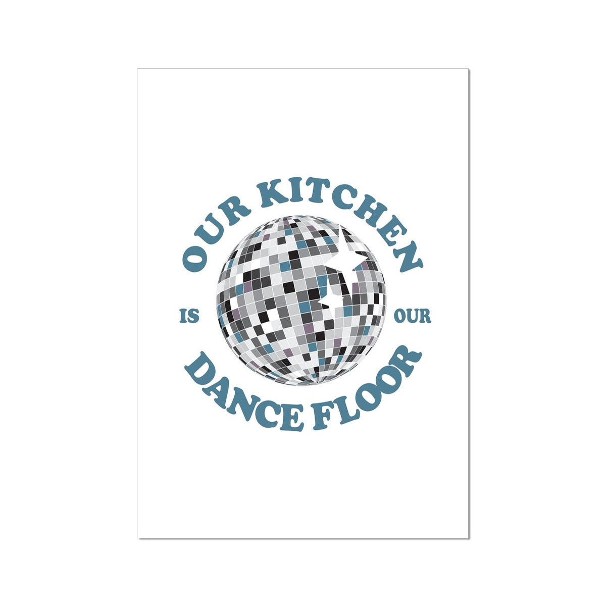 Our Kitchen Is Our Dancefloor Home Wall Art Print Cute Couples Disco Wall Art Poster