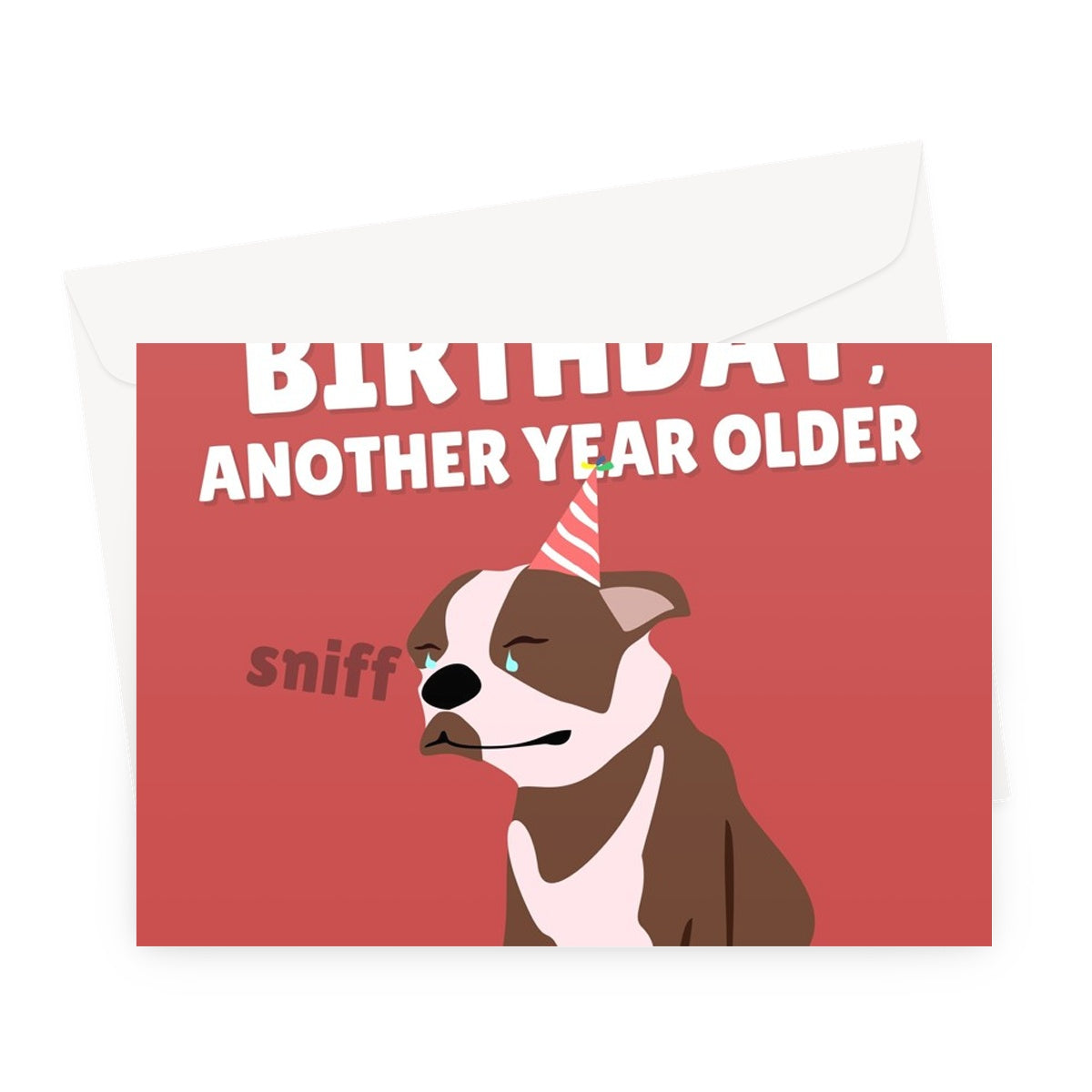 Another Birthday, Another Year Older Crying Sniffing Dog Meme Tiktok Funny Greeting Card