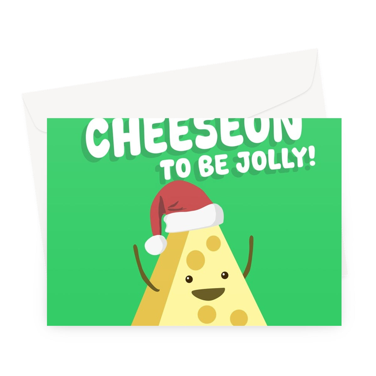 'Tis The Cheeseon To Be Jolly Funny Christmas Food Season Cheese and Wine Board Punny Song Greeting Card