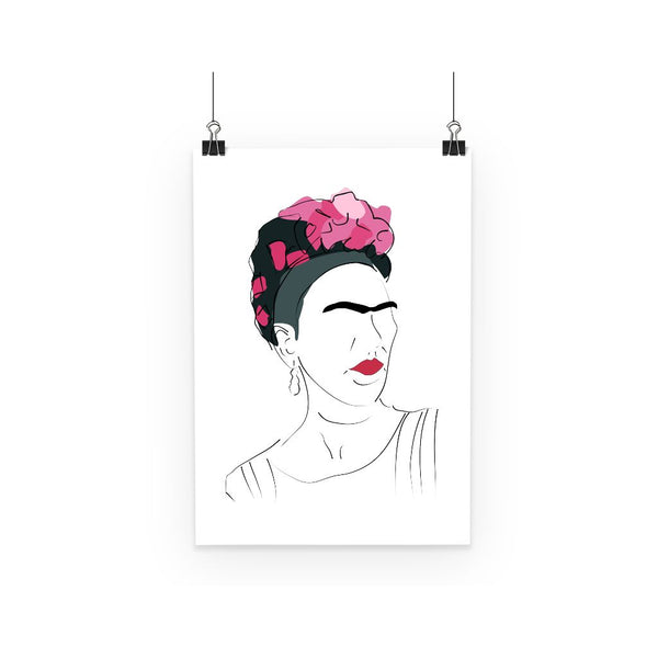 Cultural Icon Poster - Frida Kahlo (Hand Drawn Style)