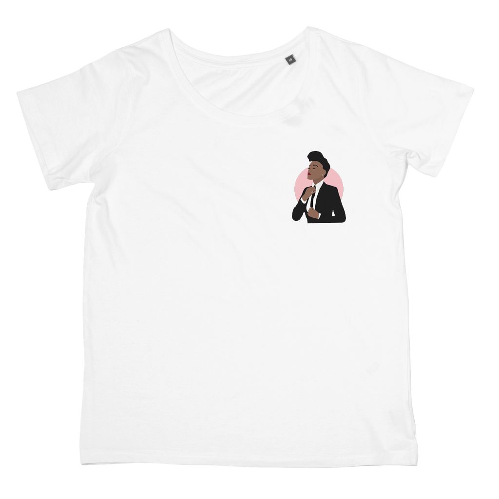 Musical Icon Apparel - Janelle Monae Women's Fit T-Shirt (Left-Breast Print)