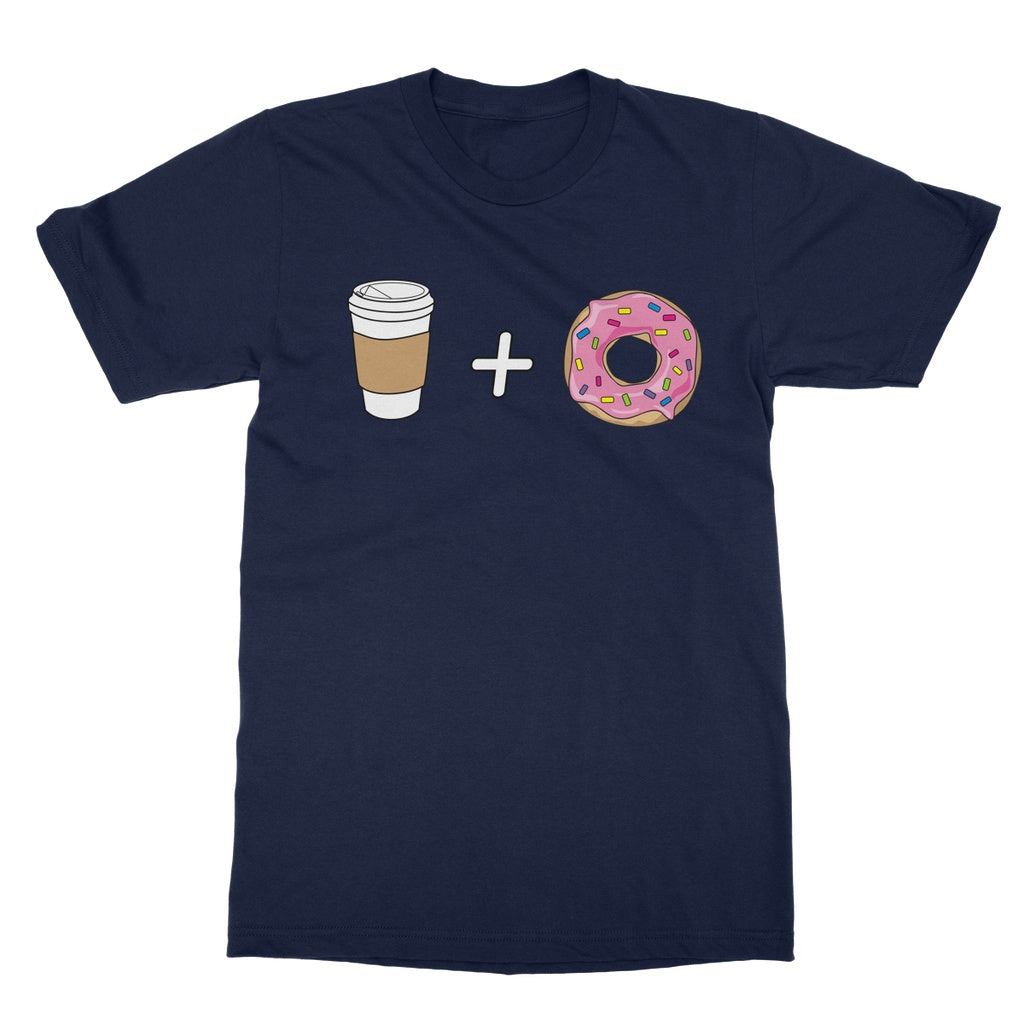 Coffee and Donuts T-Shirt (Foodie Collection, Big Print)