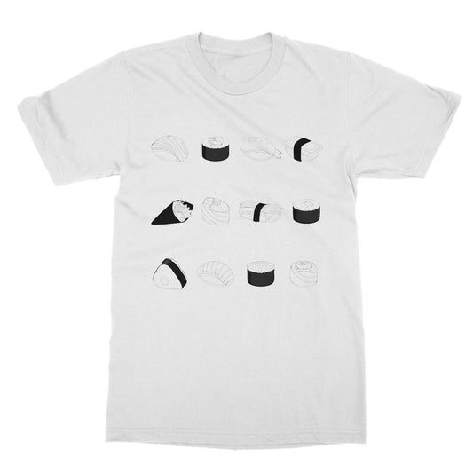 Line Art Sushi T-Shirt (Foodie Collection)