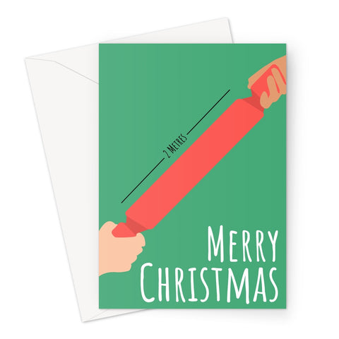 Merry Christmas (2 Metre Cracker) - Festive Xmas Funny Social Distance Pandemic Love Isolation Miss You Safety  Greeting Card