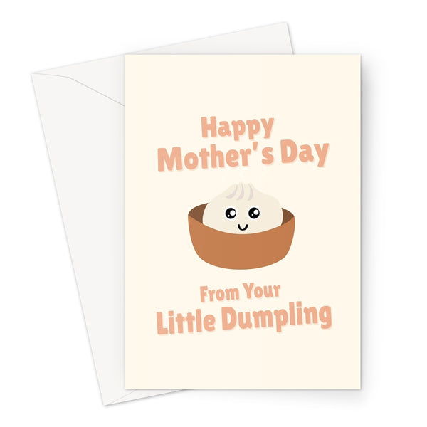 Happy Mother's Day From Your Little Dumpling Cute Bao Bun New Mum Asian Travel Food Greeting Card