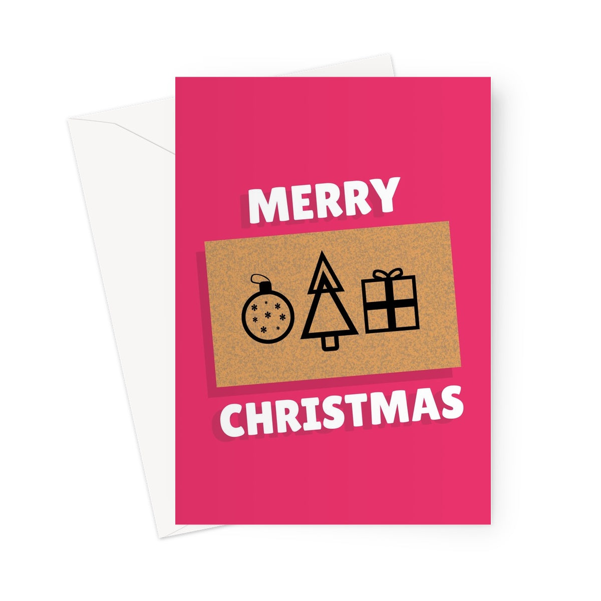 Merry Christmas Squid Game Inspired Shapes Business Card Gganbu Gift Fan Love Streaming TV Show Greeting Card