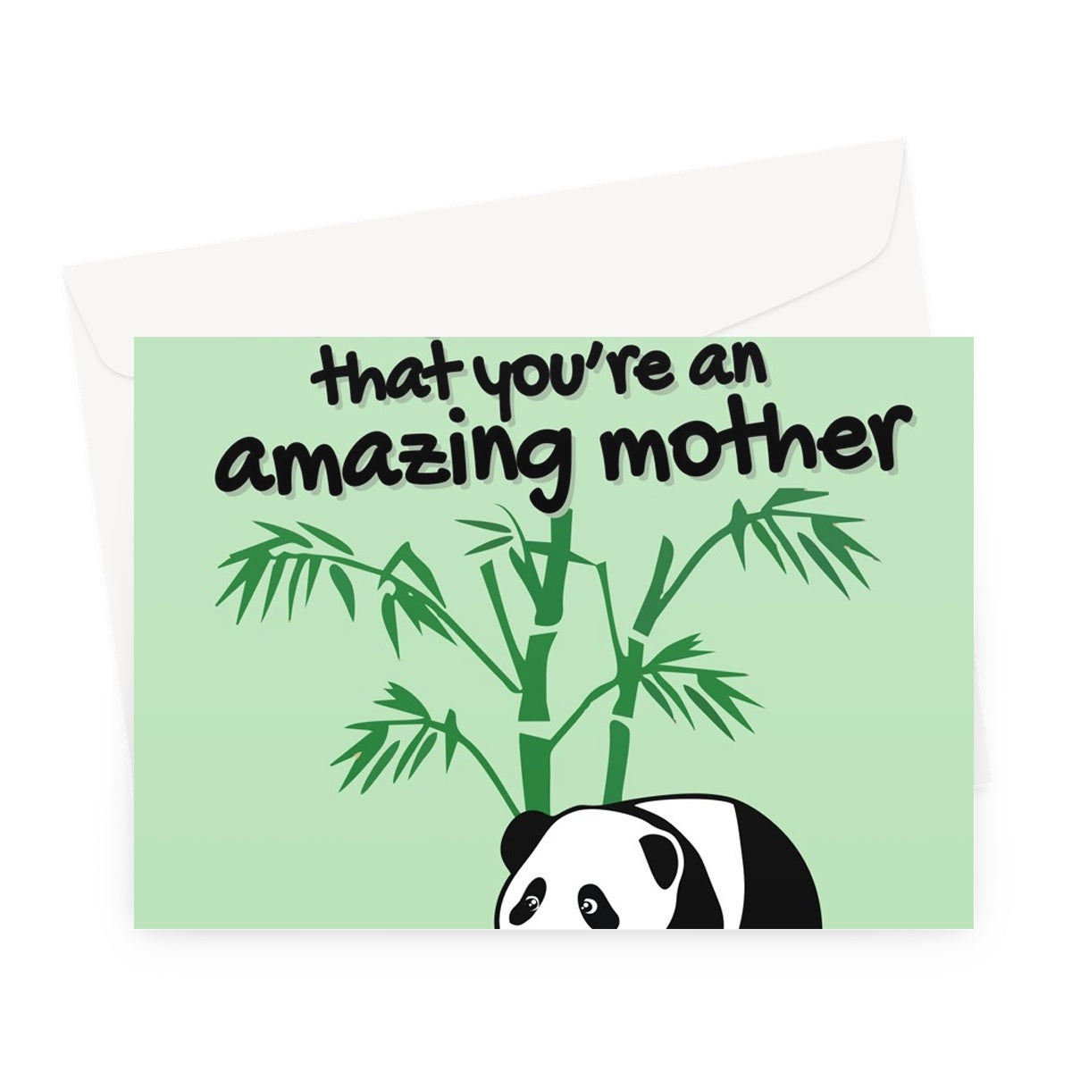 It's Black and White That You're an Amazing Mother Cute Pandas Animals Cub Mother's Day Birthday Greeting Card