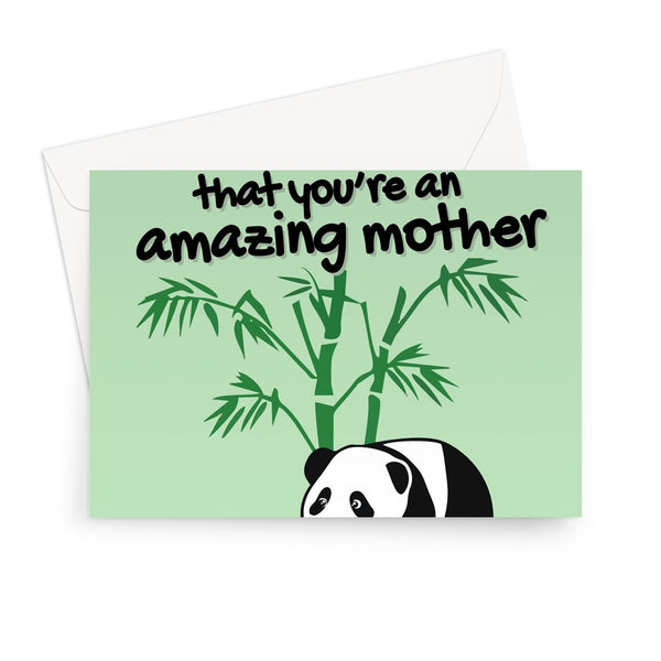 It's Black and White That You're an Amazing Mother Cute Pandas Animals Cub Mother's Day Birthday Greeting Card
