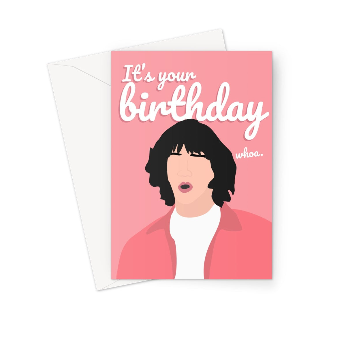 Young Keanu Reeves It's Your Birthday Whoa Woah Greeting Card