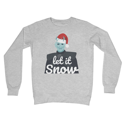 Let it Snow Jumper Night King Funny Fan Creepy Game of Thrones Cute Meme Gift Christmas Xmas Festive Crew Neck Sweatshirt