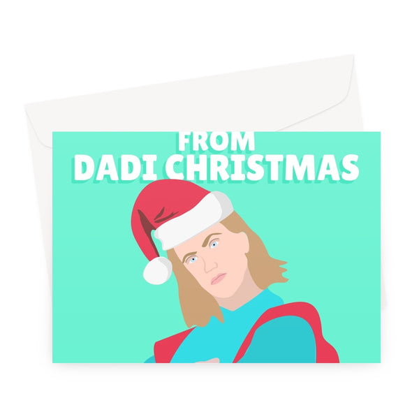 Happy Holidays From Dadi Christmas Father Xmas Funny Freya Eurovision Music Fan Greeting Card