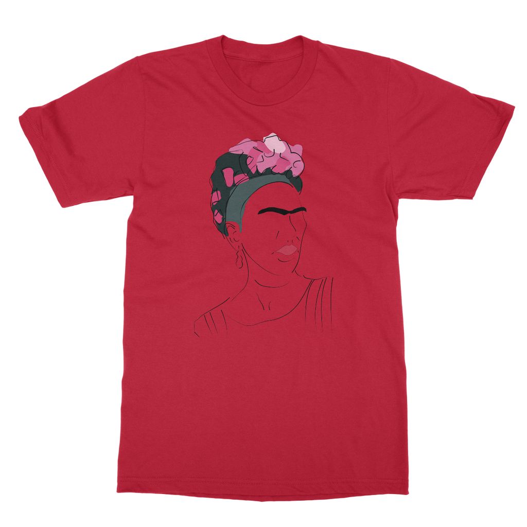 Frida Kahlo Hand Drawn T-Shirt (Cultural Icon Collection, Big Print)