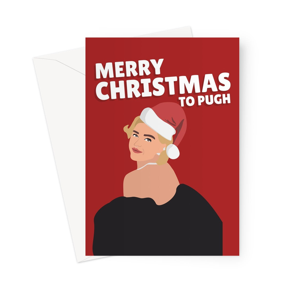 Merry Christmas To Pugh Florence Celebrity Movie Fan To You Greeting Card