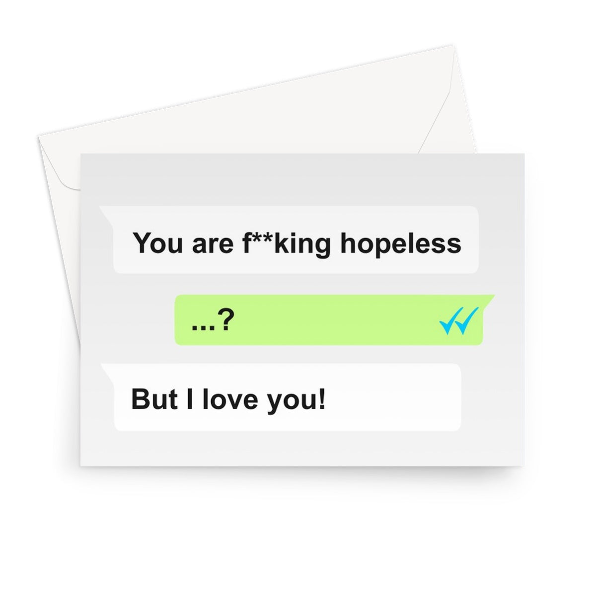 You Are Fucking Hopeless but I Love You Boris Dominic Cummings Matt Hancock Funny Politics Fan Anniversary Birthday Greeting Card