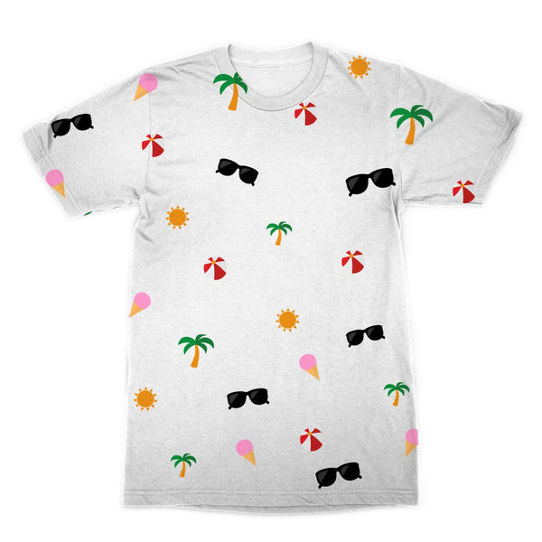 Travel Collection - Summer Pattern Motif All Over Print Sublimation T-Shirt