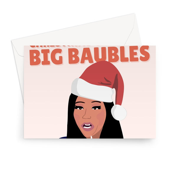 Nicki Minaj My Cousin In Trinidad Told Me Christmas Gives You Big Baubles Funny Covid Vaccine Xmas Greeting Card