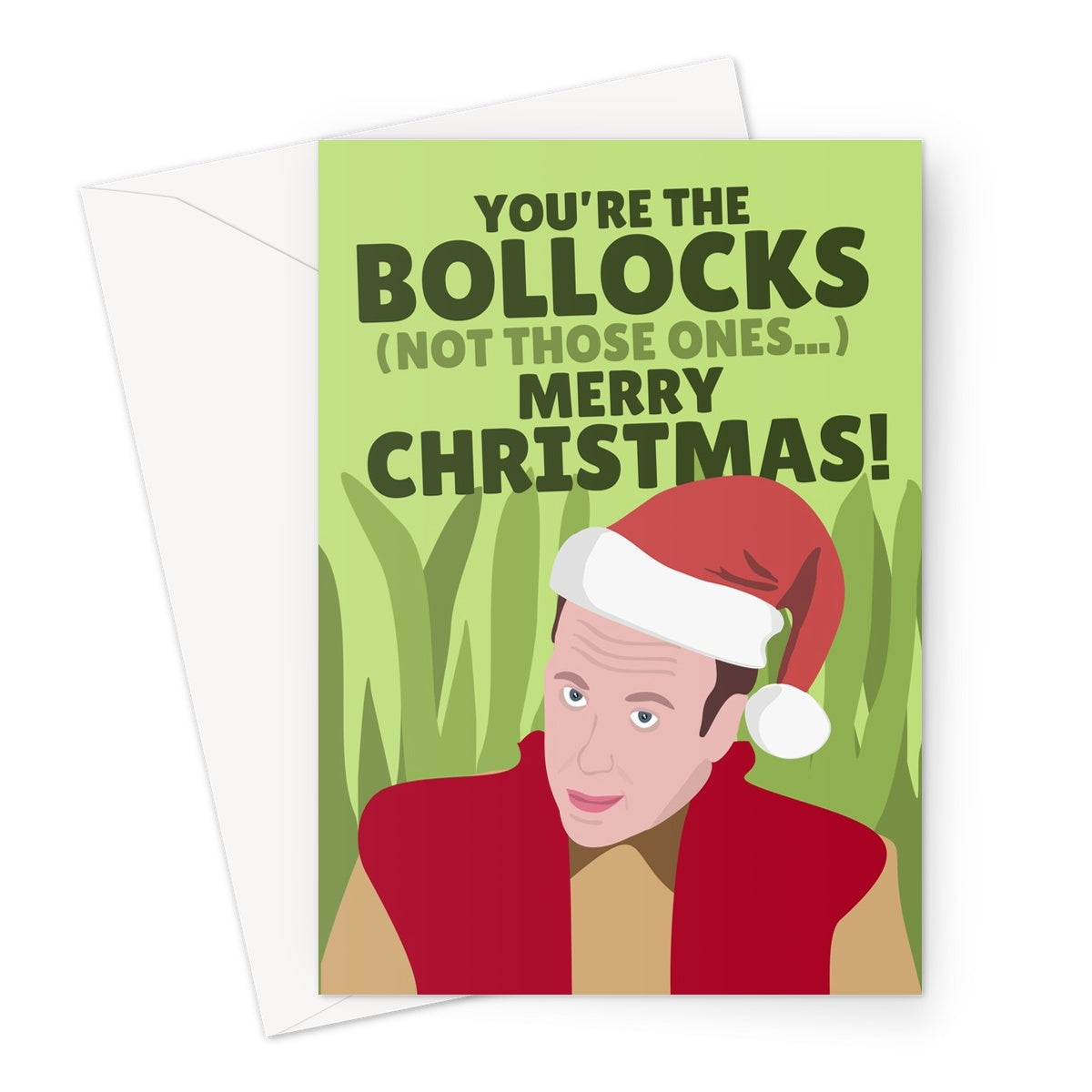 You're The Bollocks (Not Those Ones) Merry Christmas I'm a Celeb Matt Hancock Politics TV Greeting Card