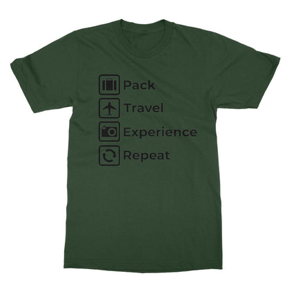 Pack, Travel, Experience, Repeat T-Shirt (Travel Collection)