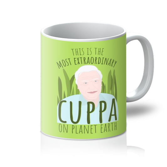 David Attenborough Most Extraordinary Cuppa on Planet Earth Wild TV Nature Tea Coffee Fan Mug