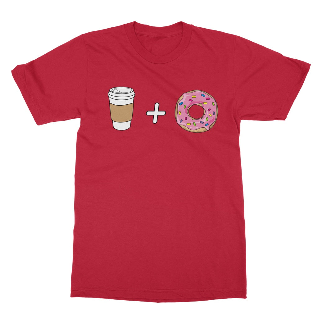 Coffee and Donuts T-Shirt (Foodie Collection, Big Print)