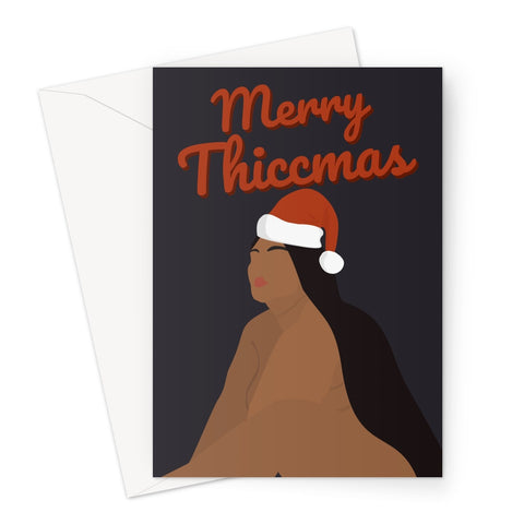 Merry Thiccmas Christmas Lizzo Fan Greeting Card