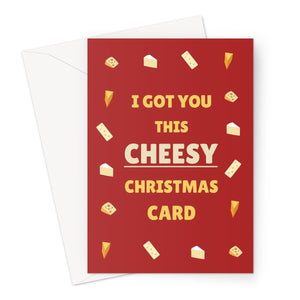I got you this cheesy Christmas card brie cranberry food fan love cheese Greeting Card