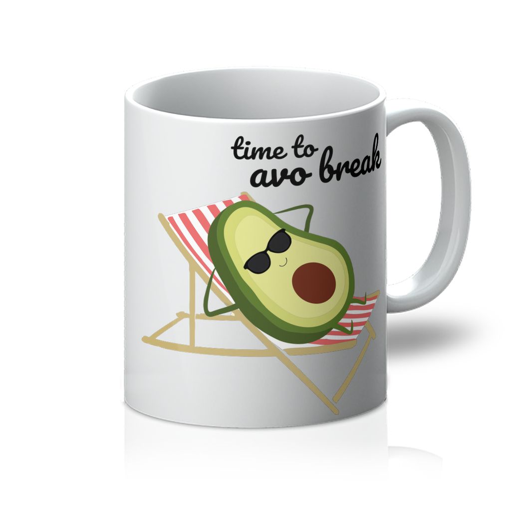 Foodie Collection Homeware - 'Time To Avo Break' Cute Avocado Mug
