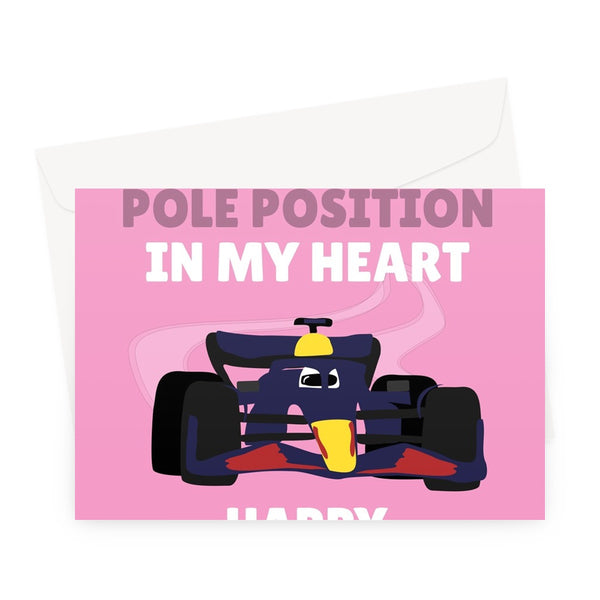 You Take Pole Position In My Heart Happy Mother's Day Racing Car Fan Sport Mum Max Verstappen Greeting Card