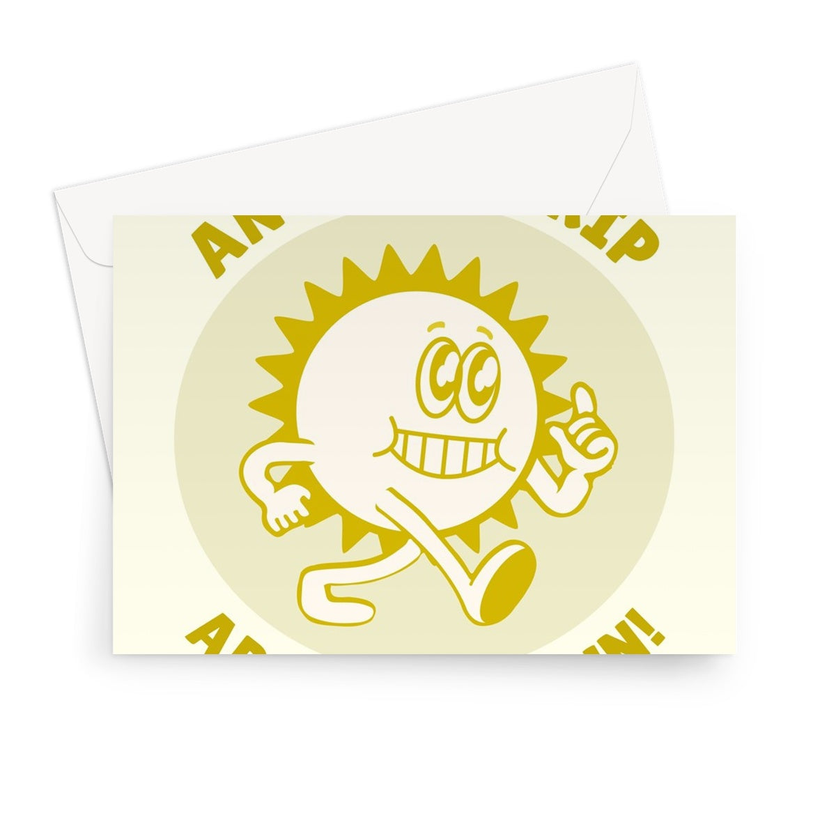 Another Trip Around The Sun Cute Funny Pun Birthday Sunny Space Retro Cartoon Greeting Card