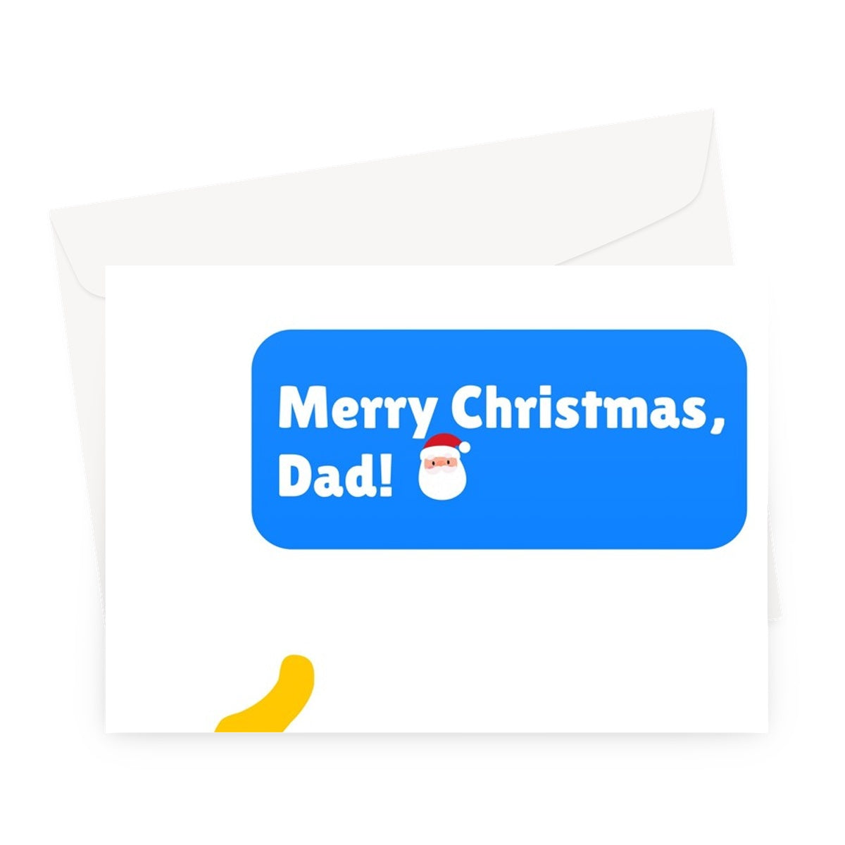 Merry Christmas, Dad! Thumbs Up Text Typical Joke Santa Response Greeting Card