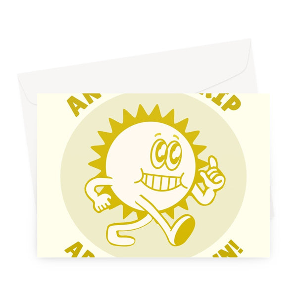 Another Trip Around The Sun Cute Funny Pun Birthday Sunny Space Retro Cartoon Greeting Card