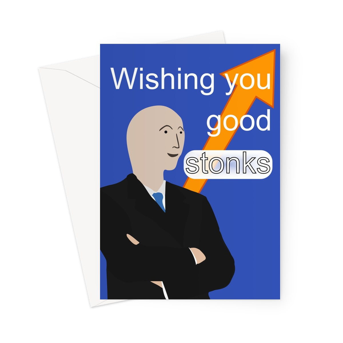 Wishing You Good Stonks Meme Funny Birthday Anniversary Stocks Social Media Greeting Card