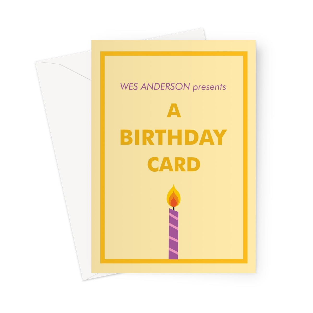 Wes Anderson Presents A Birthday Card Social Media Trend Funny Film Fan Greeting Card