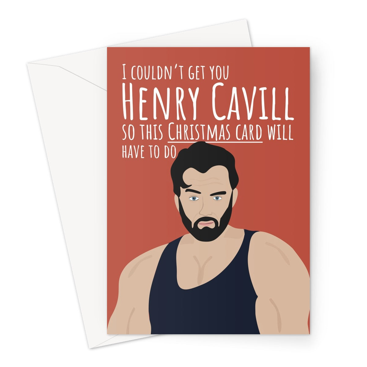 I Couldn't Get You Henry Cavill So This Christmas Card Will Have To Do Funny Fan Film Fancy Super Xmas Greeting Card