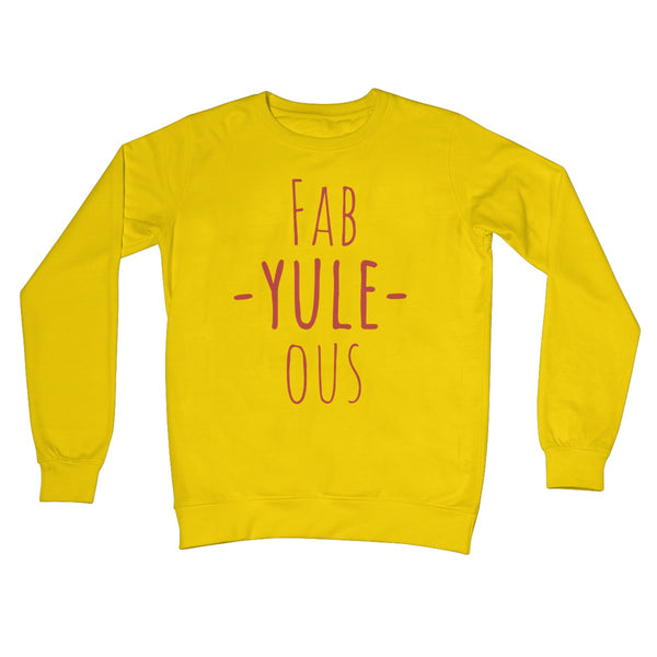 Fab - Yule - Ous Christmas Jumper Funny Pun Xmas Gift Fabulous Cute Crew Neck Sweatshirt