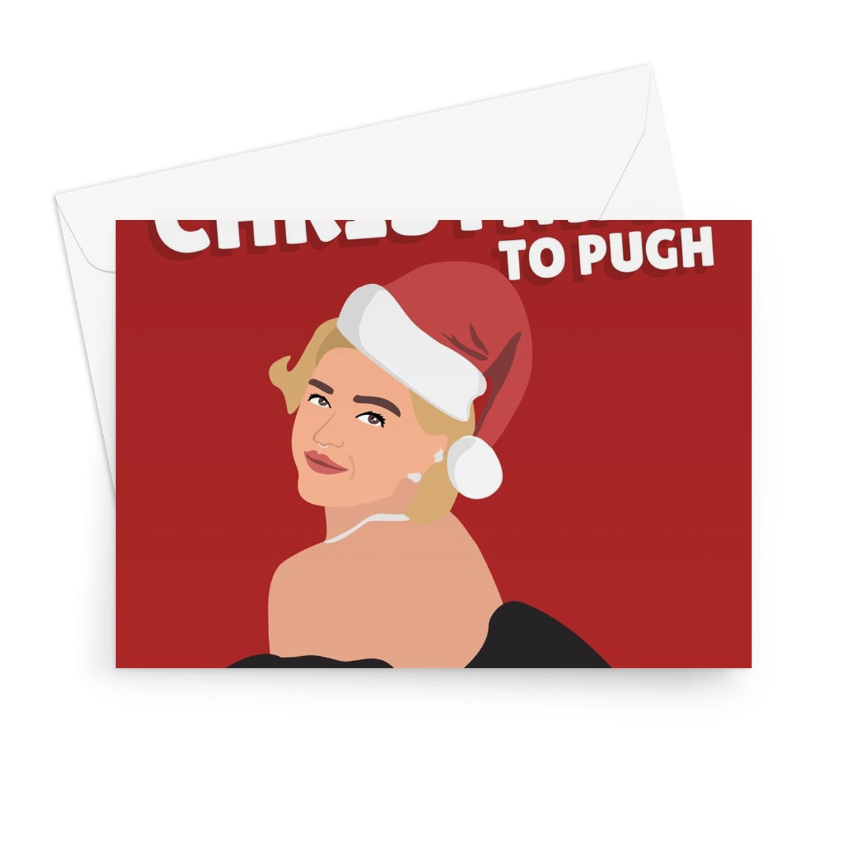 Merry Christmas To Pugh Florence Celebrity Movie Fan To You Greeting Card