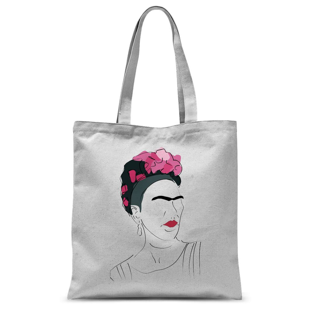 Frida Kahlo Tote Bag (Cultural Icon) (Hand-Drawn Style)