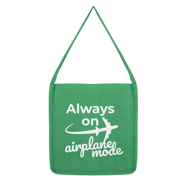 Always On Airplane Mode Recycled Tote Bag (Travel Collection)