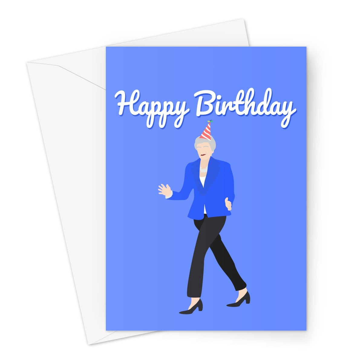 Theresa May Happy Birthday Text Card Greeting Card