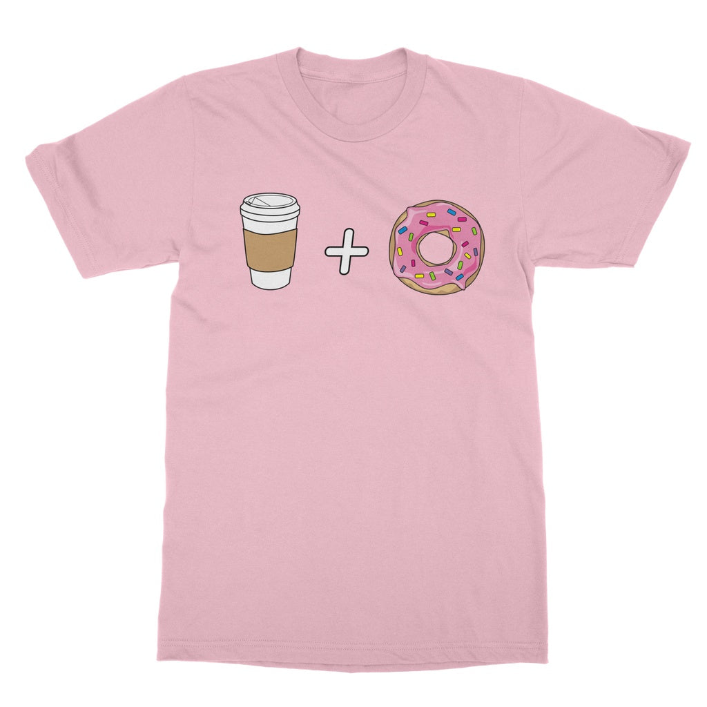 Coffee and Donuts T-Shirt (Foodie Collection, Big Print)