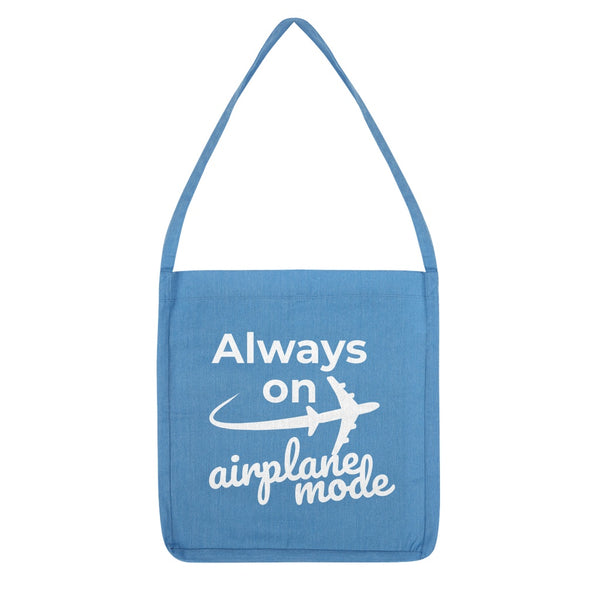 Always On Airplane Mode Recycled Tote Bag (Travel Collection)