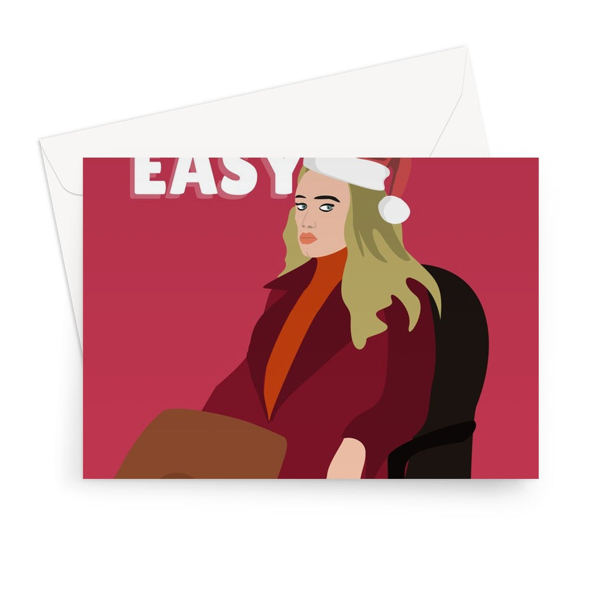 Take It Easy This Christmas Funny Adele Music Song Fan Love Xmas Celebrity Icon Greeting Card