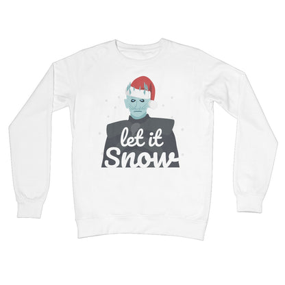 Let it Snow Jumper Night King Funny Fan Creepy Game of Thrones Cute Meme Gift Christmas Xmas Festive Crew Neck Sweatshirt