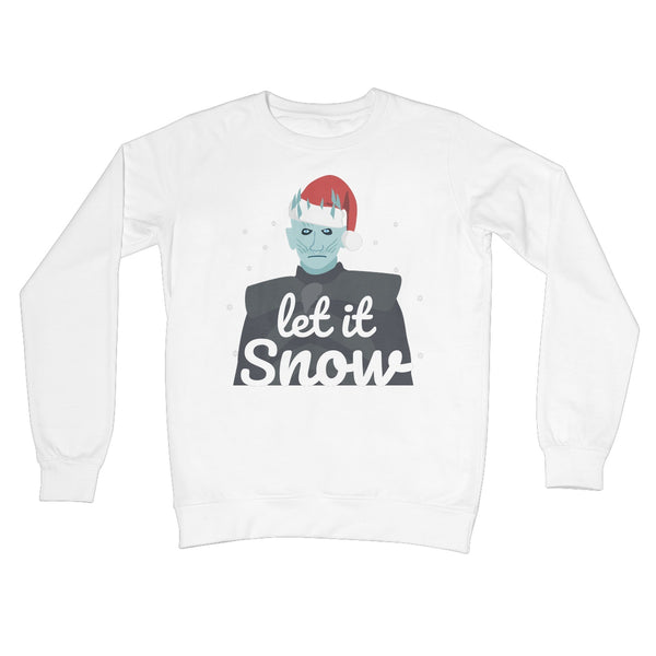Let it Snow Jumper Night King Funny Fan Creepy Game of Thrones Cute Meme Gift Christmas Xmas Festive Crew Neck Sweatshirt
