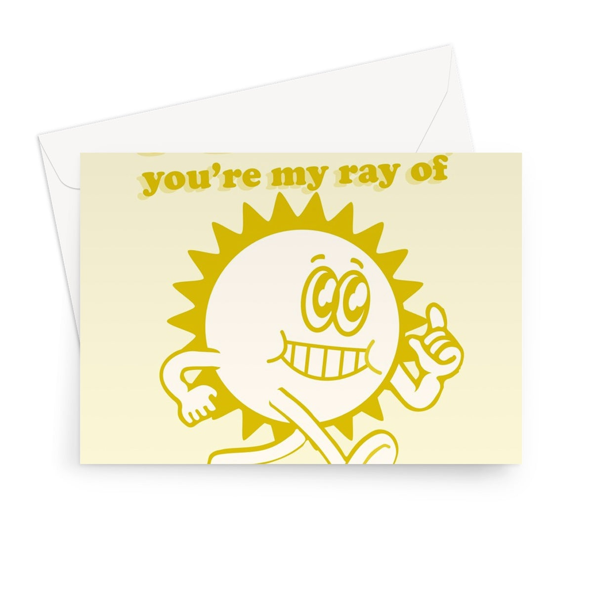 Mum, You're My Ray Of Sunshine Mother's Day Birthday Cute Cartoon Vintage Funny Greeting Card