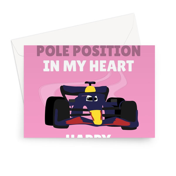 You Take Pole Position In My Heart Happy Mother's Day Racing Car Fan Sport Mum Max Verstappen Greeting Card