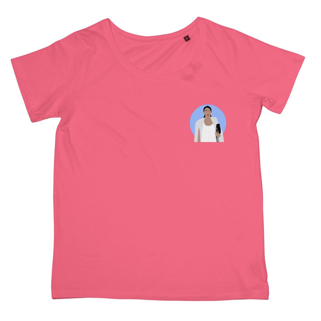 Cultural Icon Apparel - Alexandria Ocasio-Cortez (AOC) Women's Fit T-Shirt (Left-Breast Print)