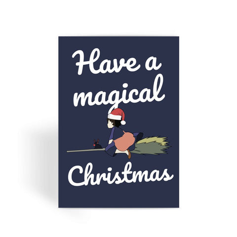 Kiki's Delivery Service Christmas Card. Studio Ghibli gift ideas and Xmas cards.