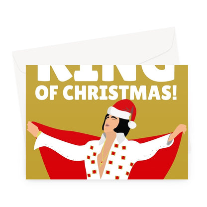 You are the King of Christmas Celebrity Music Fan Retro Elvis Rock Greeting Card